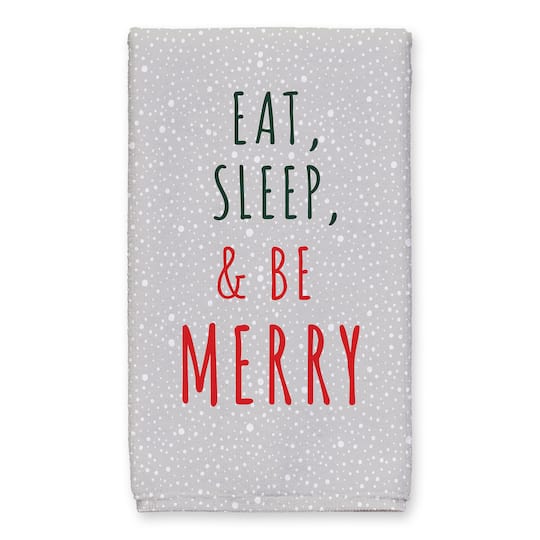 Eat Sleep Be Merry Sloth Tea Towels - Set of 2